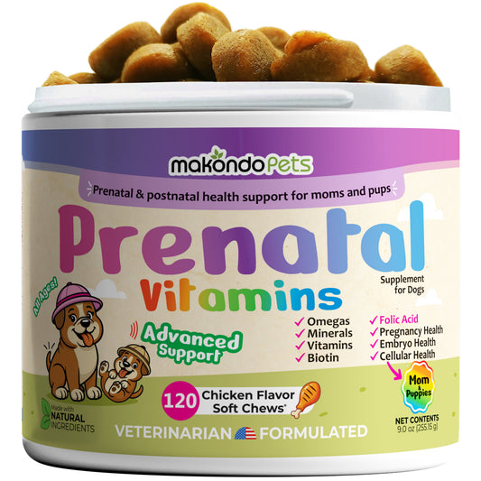 Dog Prenatal Vitamins with Folic Acid and DHA: Maternal & Puppy Support | 120 Count