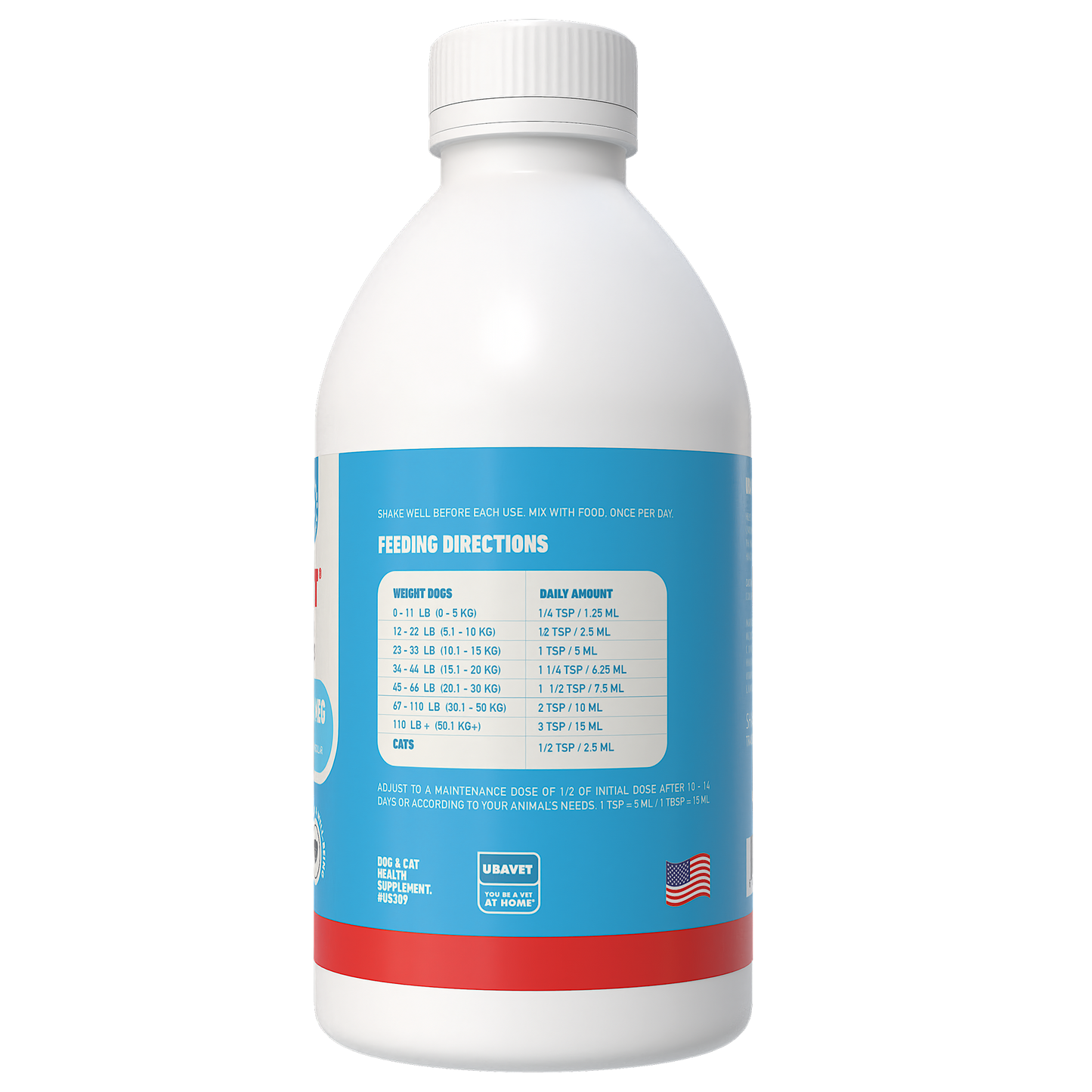No More Pills: UBAVET Joint Power MEG Maximum Liquid Joint Support for Dogs & Cats
