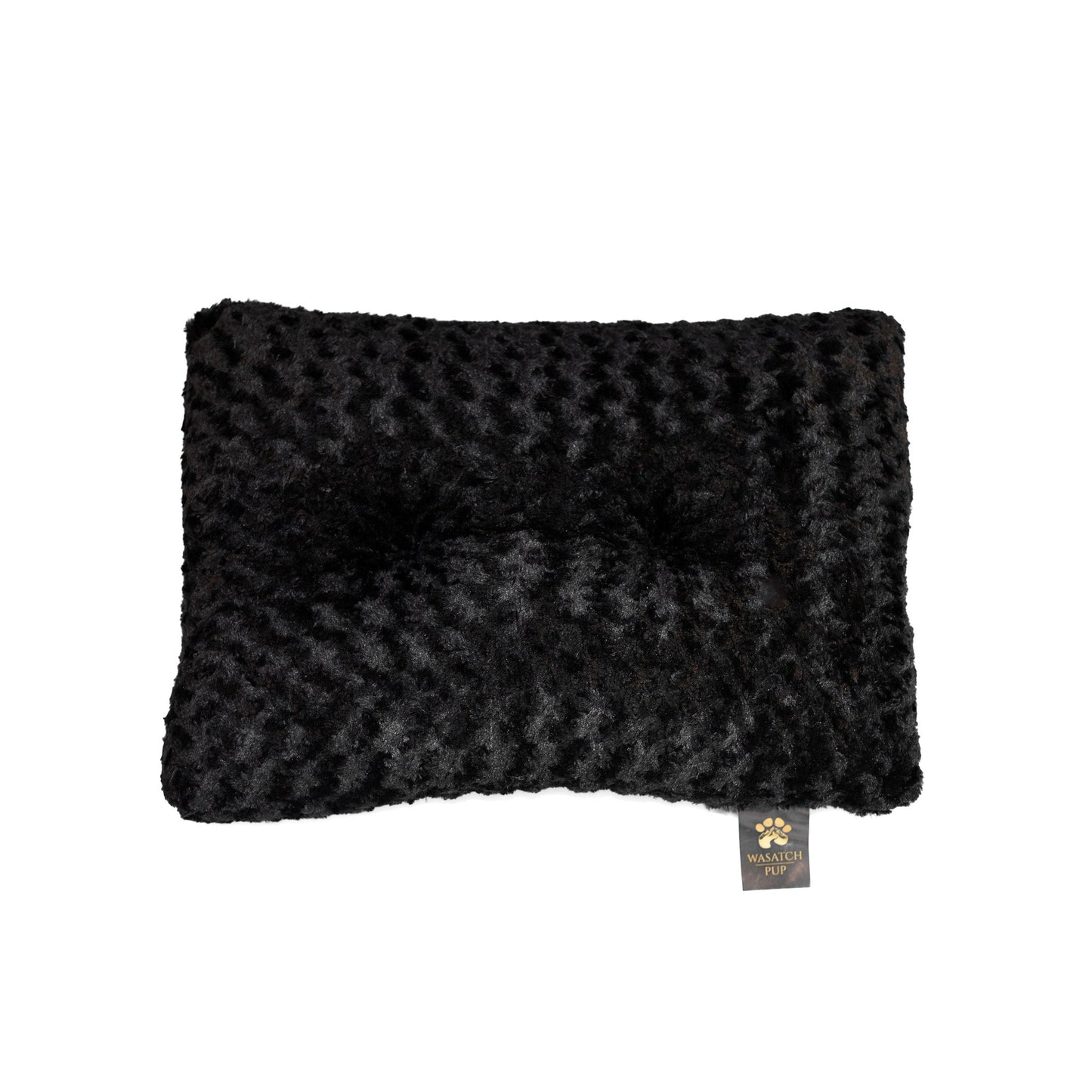 Black Orthopedic Dog Bed | Plush Washable Crate Pet Mat