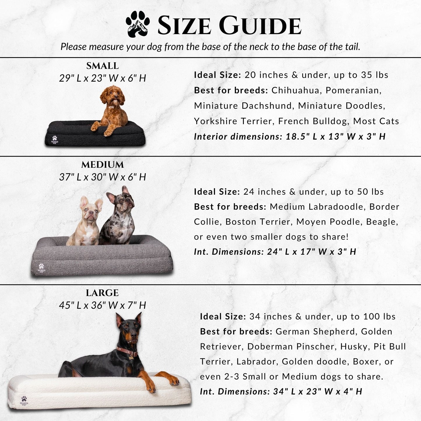 Luxury Orthopedic Dog Bed With Waterproof Liner
