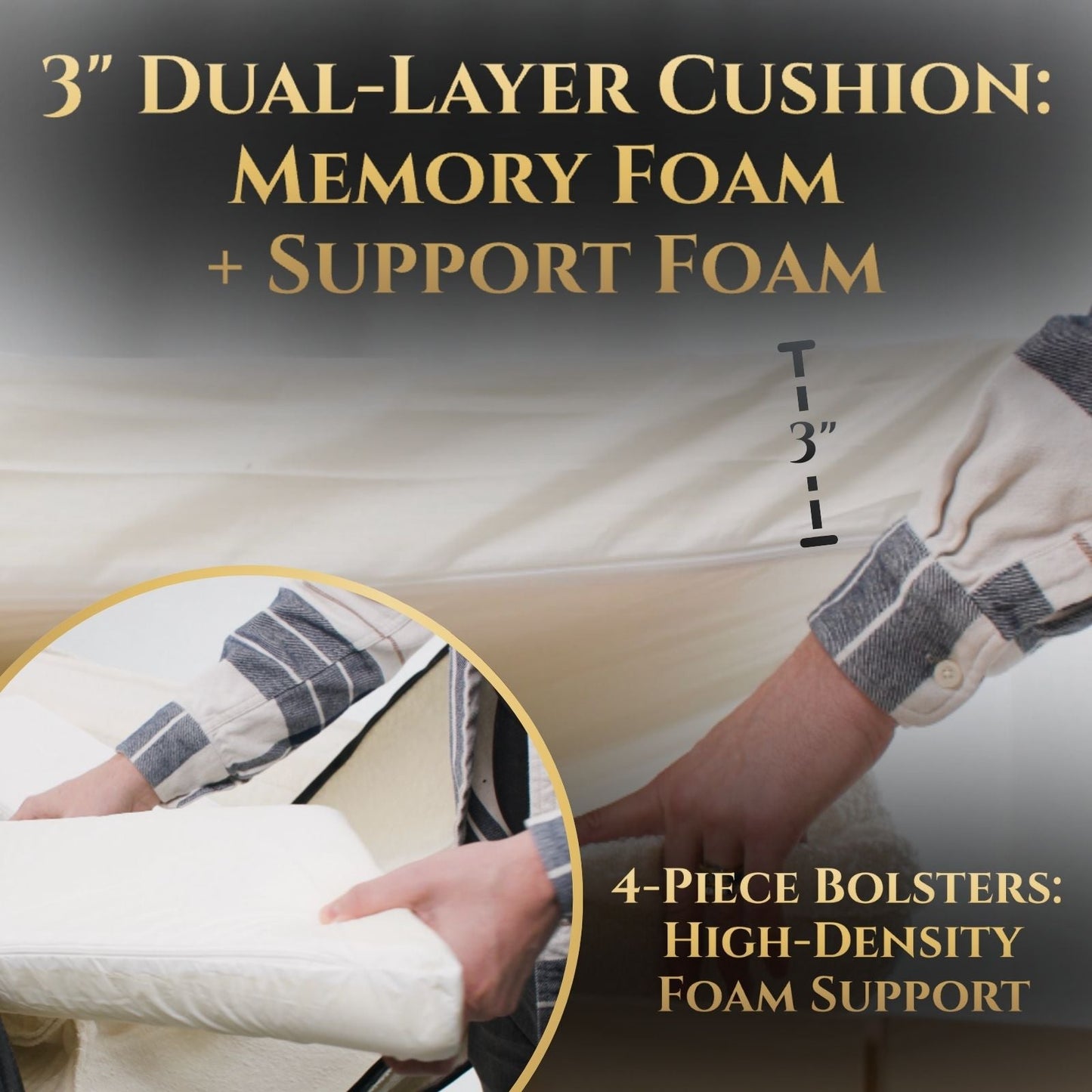 Luxury Orthopedic Dog Bed With Waterproof Liner