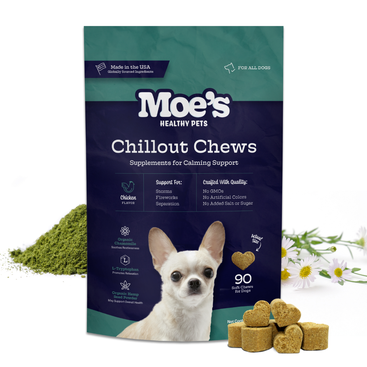Chillout Chews for Dogs – Natural Relaxation Support for Thunderstorms & Anxiety