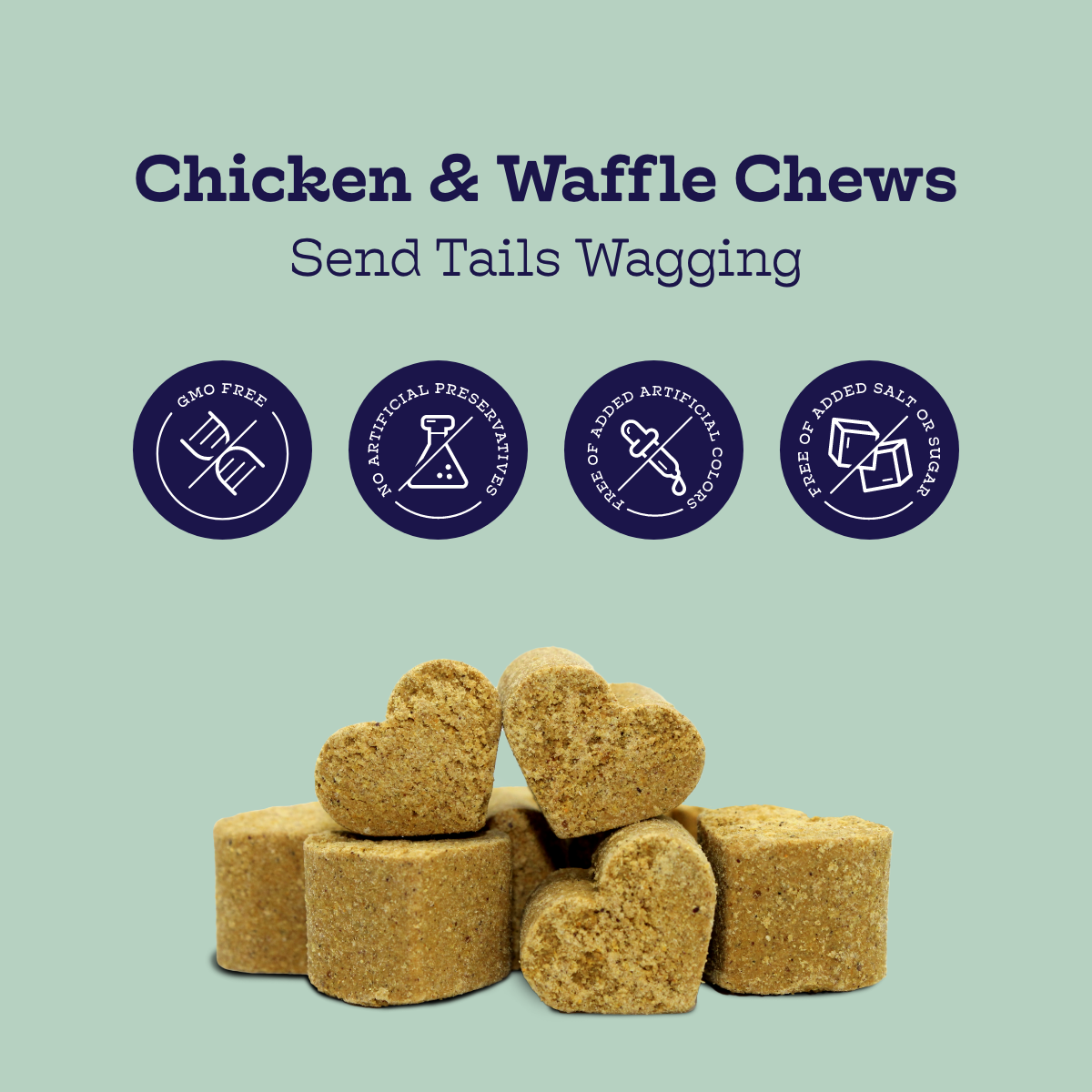 Chicken and Waffles Dog Chews – Soft Training Treats