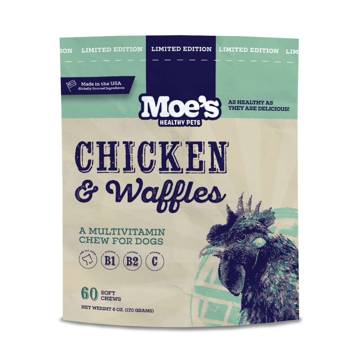 Chicken and Waffles Dog Chews – Soft Training Treats