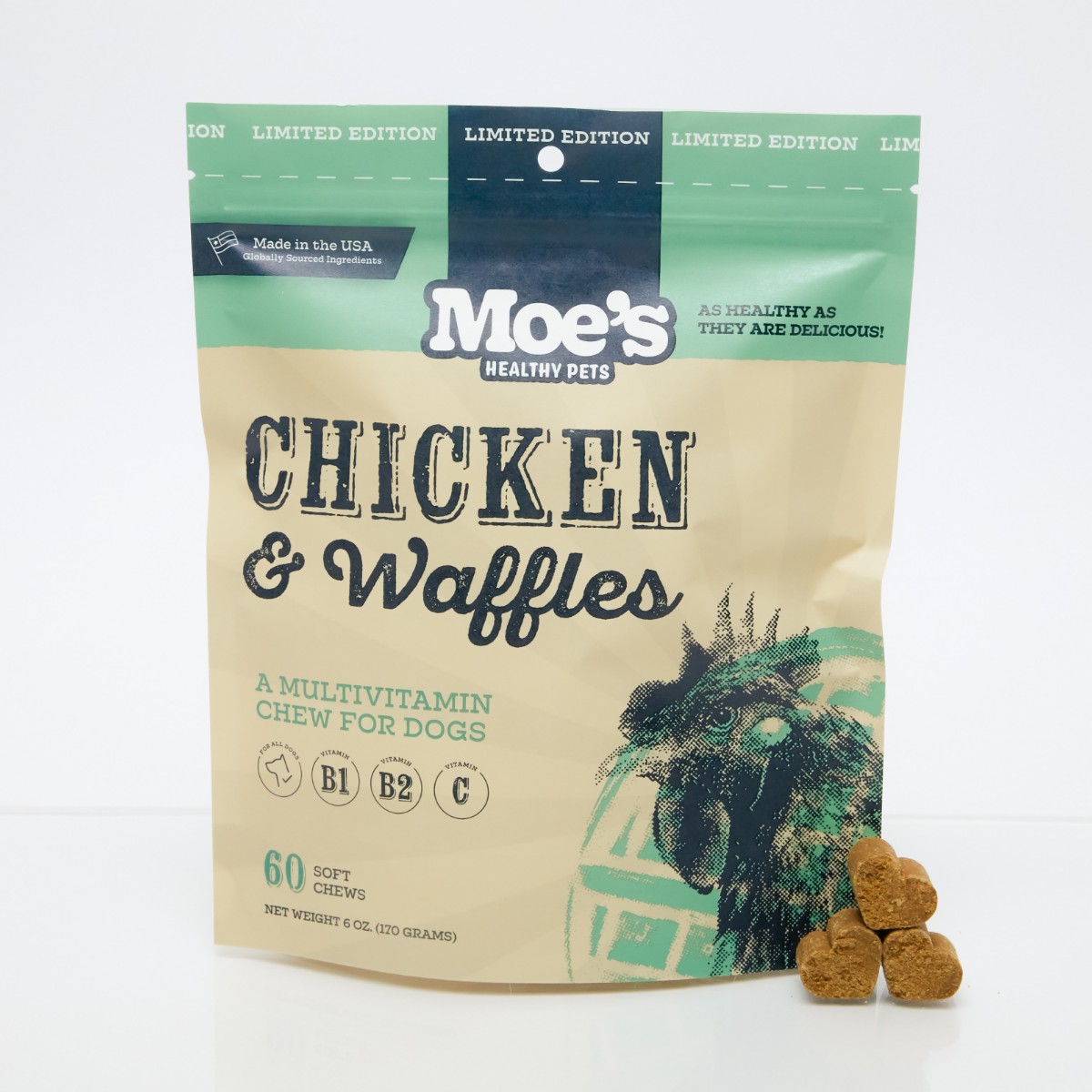 Chicken and Waffles Dog Chews – Soft Training Treats
