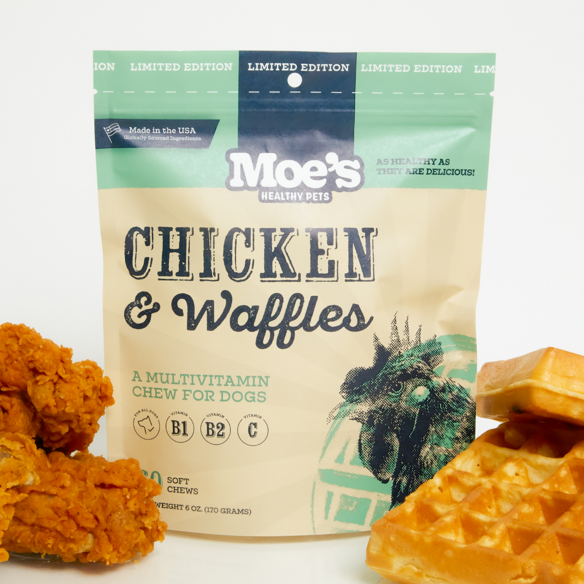 Chicken and Waffles Dog Chews – Soft Training Treats