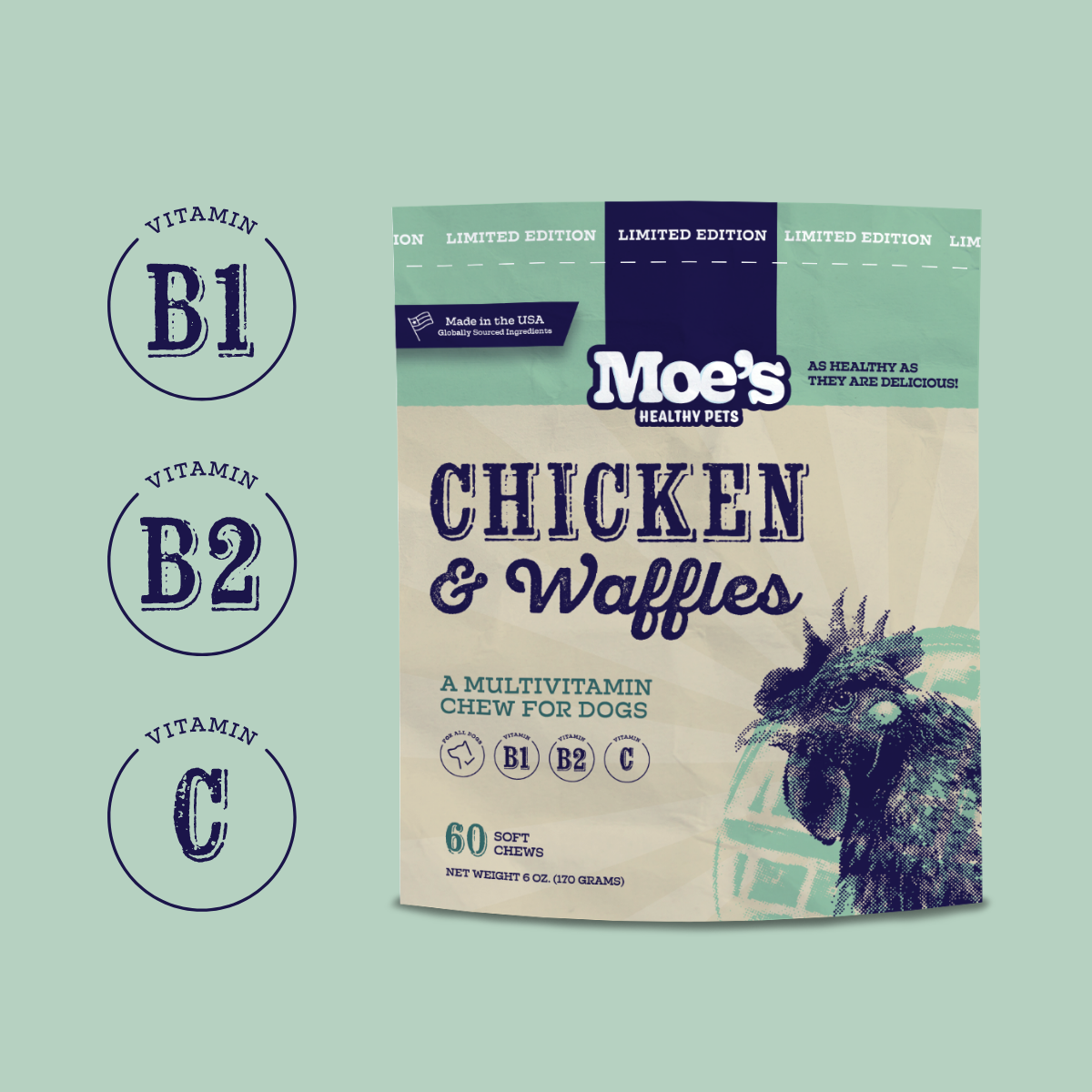 Chicken and Waffles Dog Chews – Soft Training Treats