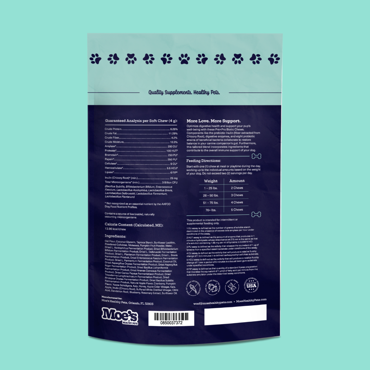 Pre + Pro Biotic Dog Chews – Digestive Health Support