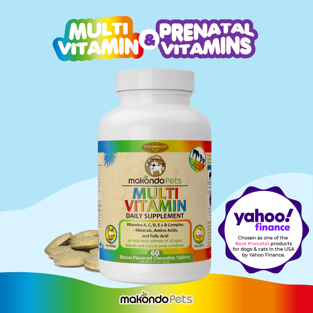 Prenatal Multivitamin for Dogs and Cats: Amino Acids & Folic Acid Support | 60 Count