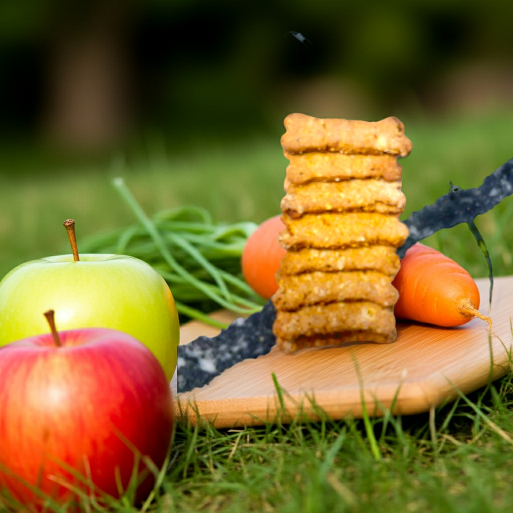 Fresh-Baked Dog Treats with Apples & Carrots