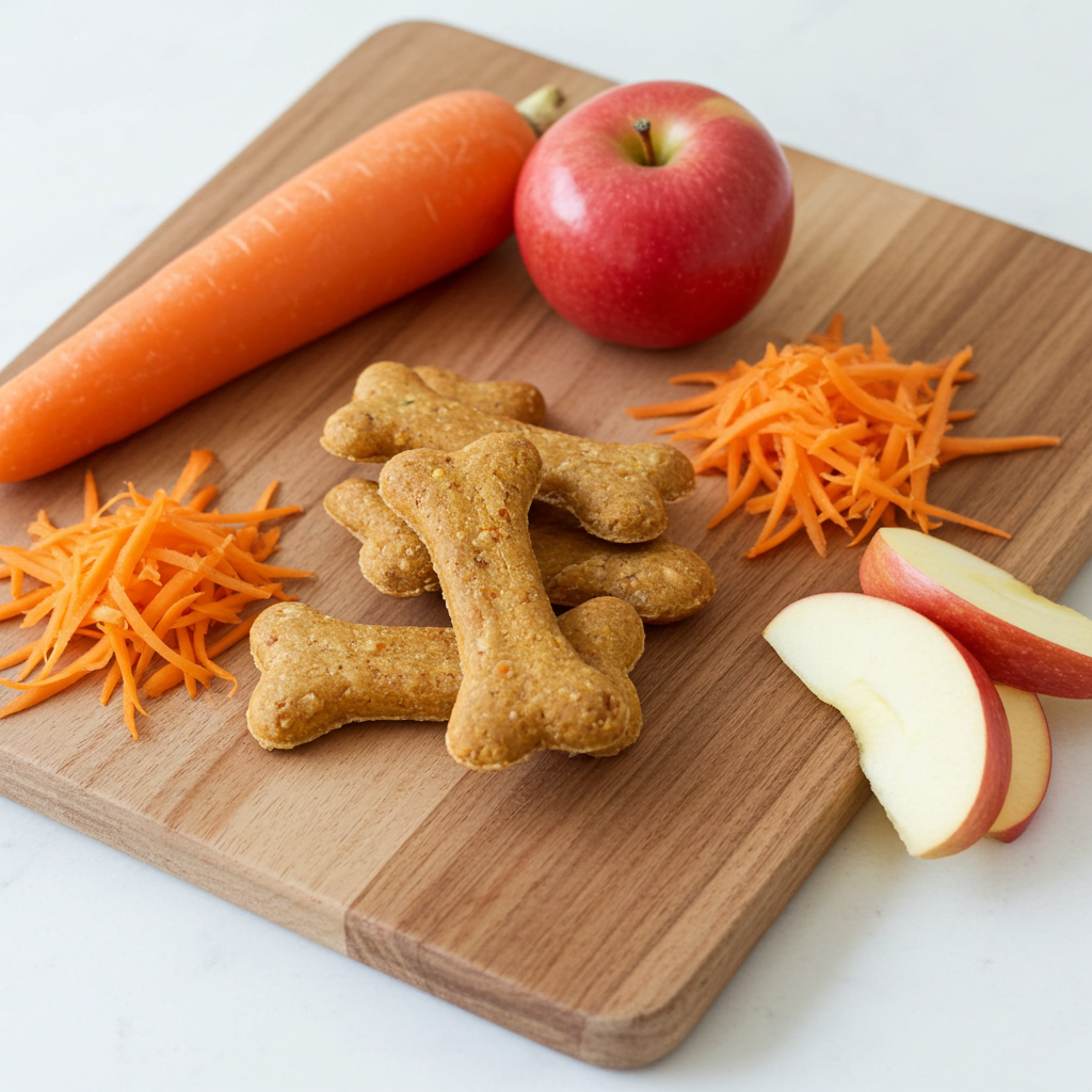 Fresh-Baked Dog Treats with Apples & Carrots