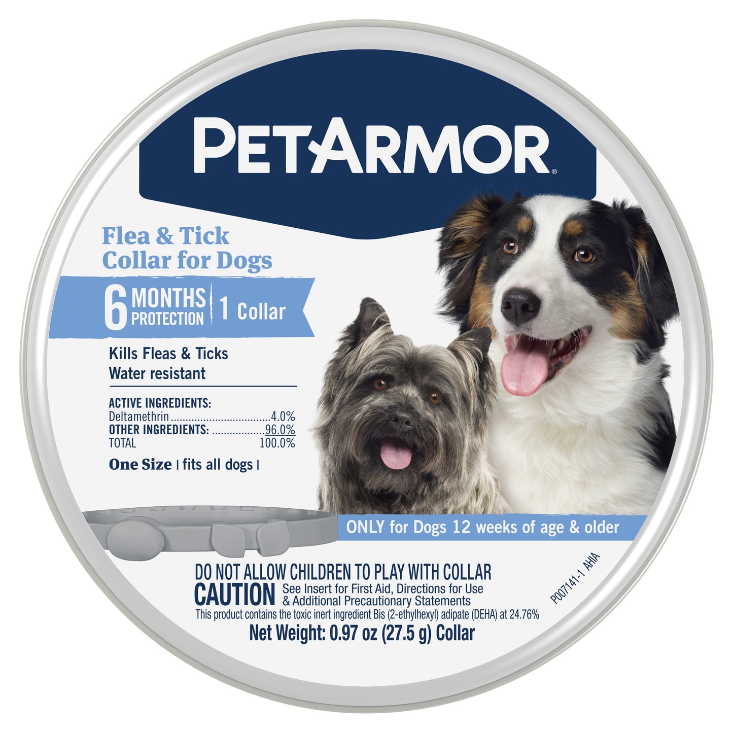 PetArmor Plus Flea and Tick Collar for Dogs | 6-Month Head-to-Tail Protection