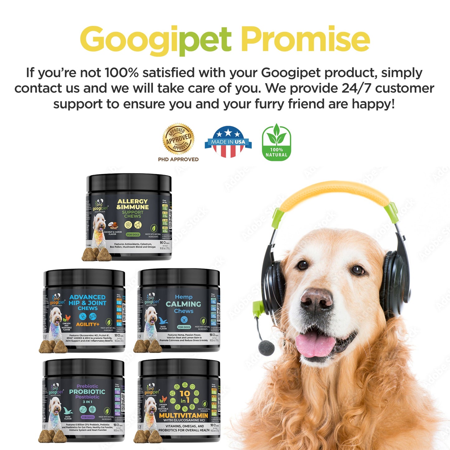 Allergy & Immune Support Chews for Dogs: Itch Relief with Colostrum and Probiotics | 90 Count