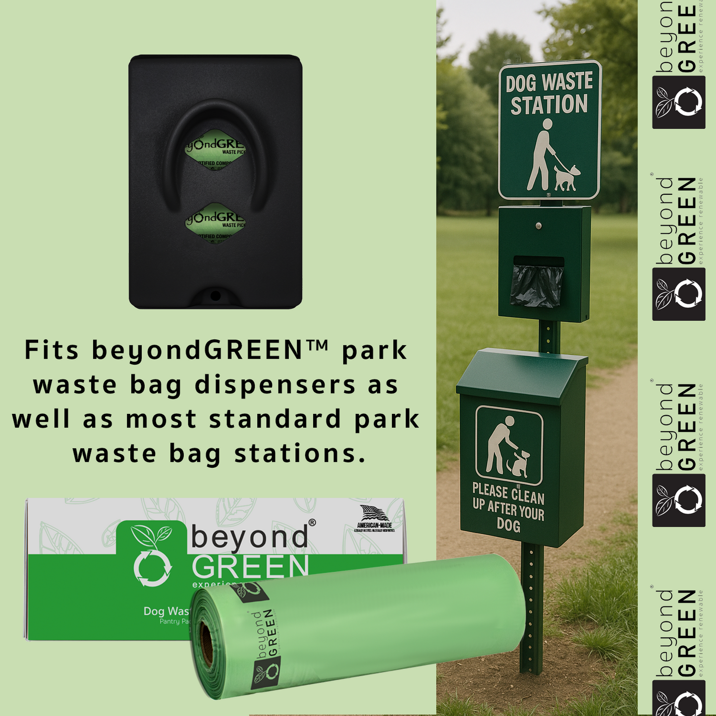 beyondGREEN Dog Poop Bags | 200 Count Unscented Bulk Roll