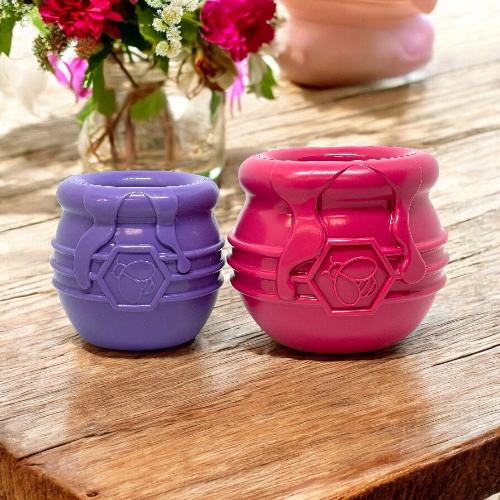 Honey Pot Dog Treat Dispenser | Durable Rubber Enrichment Toy | USA Made