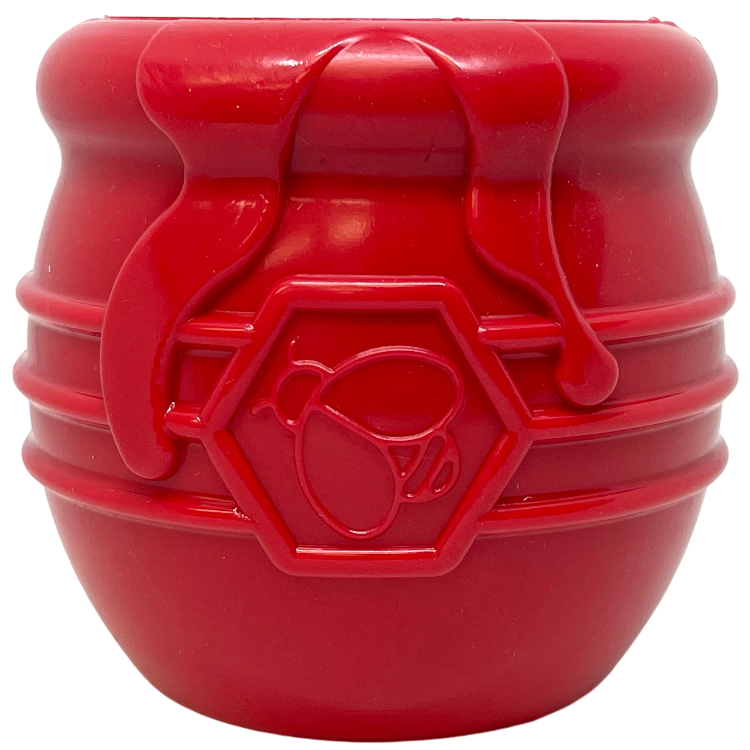 Honey Pot Dog Treat Dispenser | Durable Rubber Enrichment Toy | USA Made