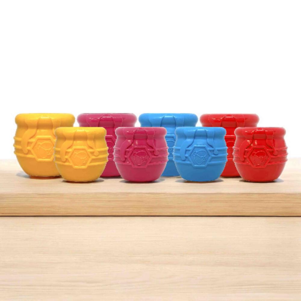 Honey Pot Dog Treat Dispenser | Durable Rubber Enrichment Toy | USA Made