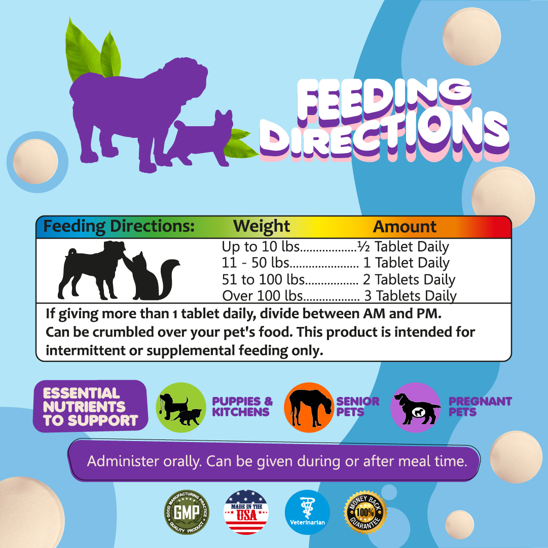 Prenatal Multivitamin for Dogs and Cats: Amino Acids & Folic Acid Support | 60 Count