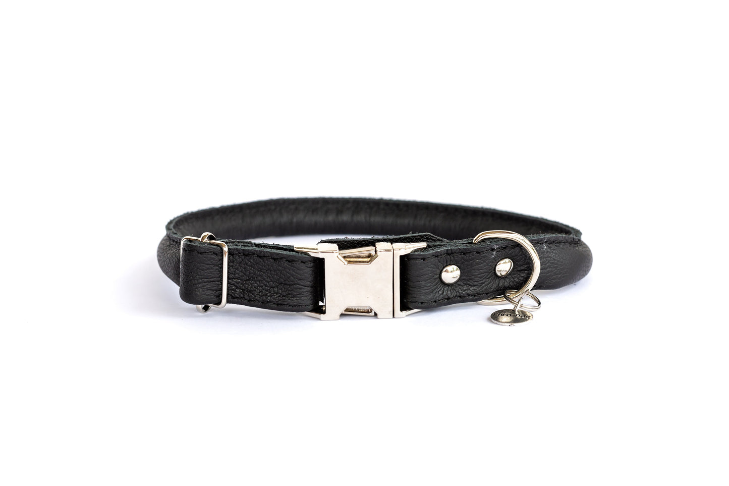 Black Leather Quick-Release Dog Collar | Premium Leather
