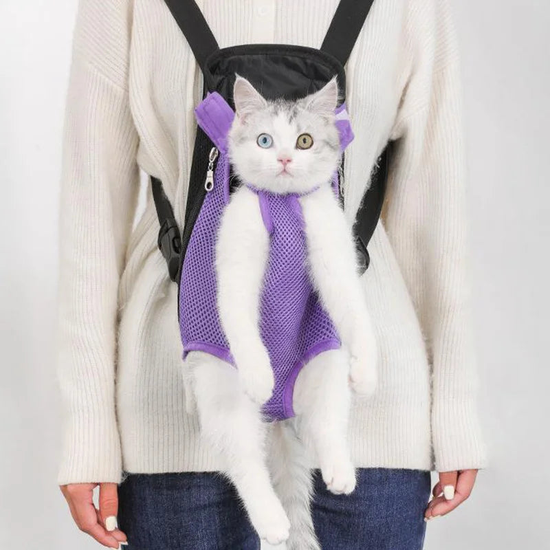 Adjustable Pet Backpack Carrier for Cats | Carry Cat in Backpack