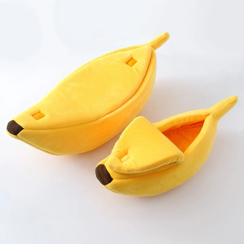 Banana Cat Bed House, Cute & Cozy Hideaway | Peelable Novelty Nest
