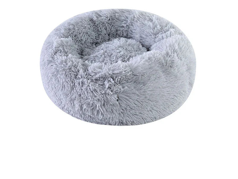 Round Plush Dog Bed | Warm Winter Pet Nest for Cats & Dogs | 40cm-80cm
