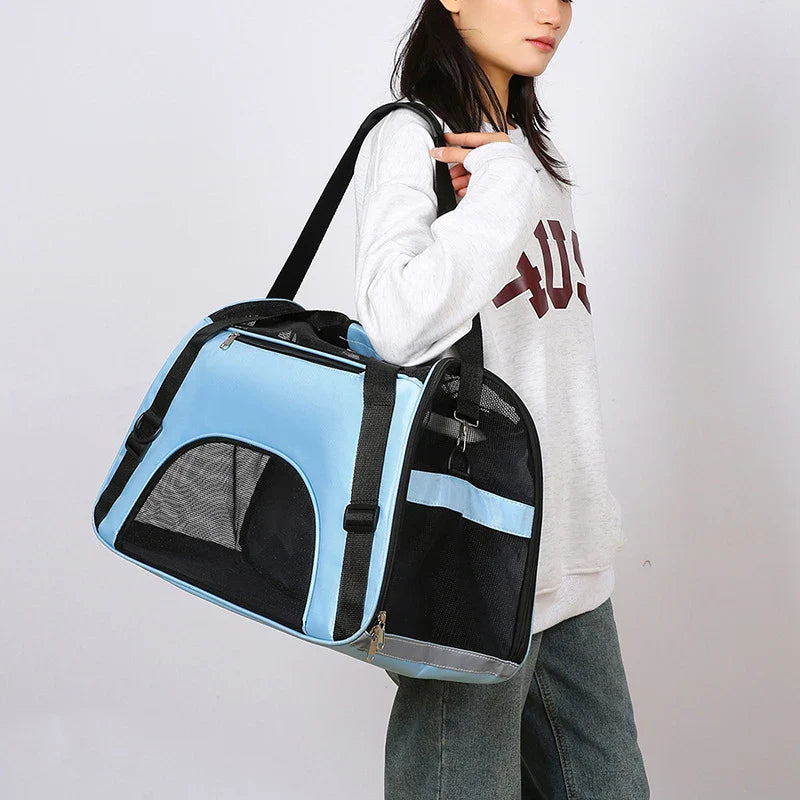 Foldable Pet Carrier Bag, Soft-Sided Travel Tote | Airline Approved S/M/L