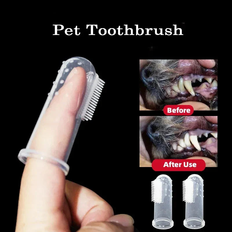 Silicone Pet Finger Toothbrush | Cat & Dog Oral Hygiene Brush