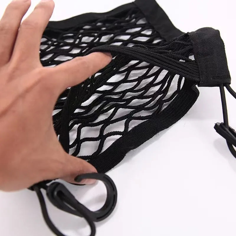 Car Storage Net Bag and Pet Divider for Dogs | Flexible Between Seat Organizer