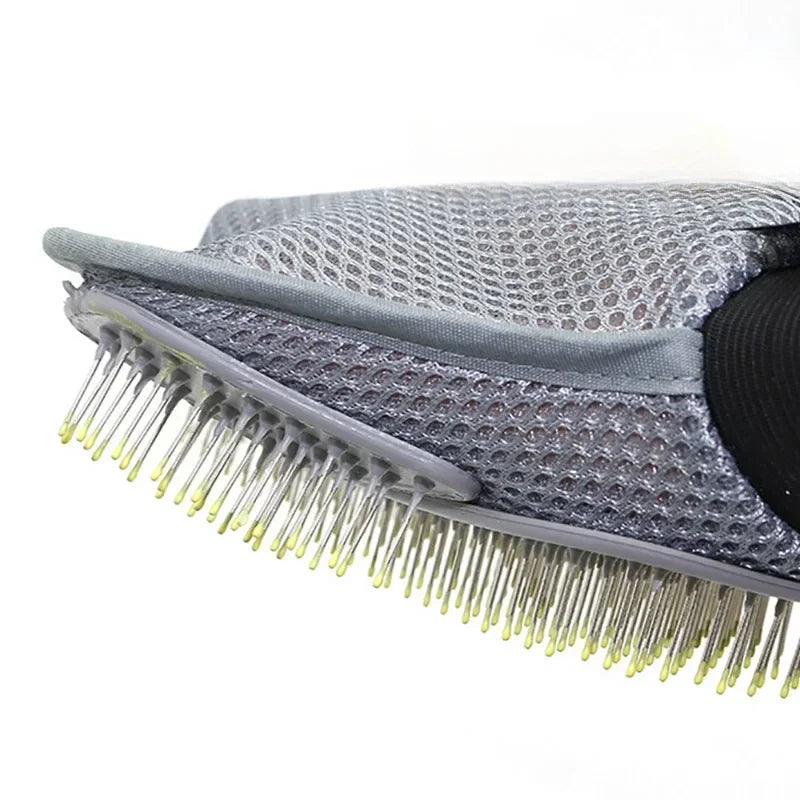 Pet Grooming Glove Hair Removal & Bathing | Dog & Cat Deshedding Brush