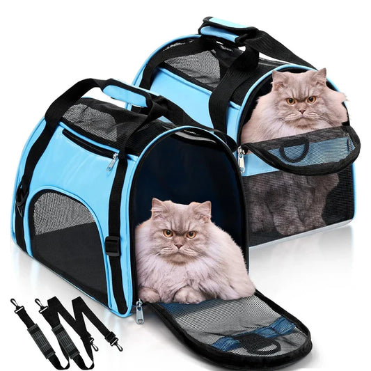 Foldable Pet Carrier Bag, Soft-Sided Travel Tote | Airline Approved S/M/L
