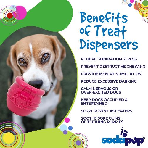 Honey Pot Dog Treat Dispenser | Durable Rubber Enrichment Toy | USA Made
