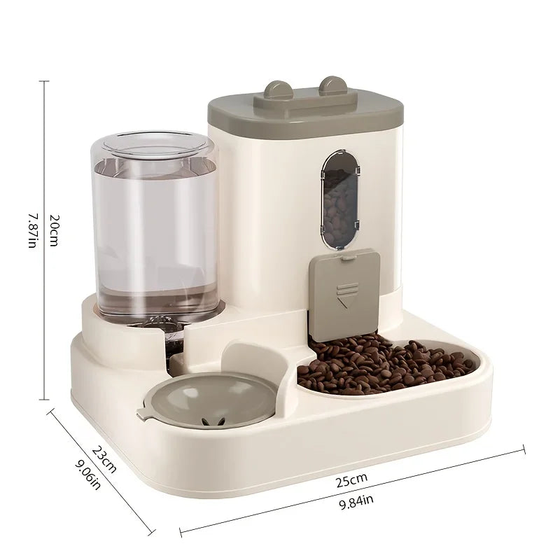 Automatic Pet Food And Water Dispenser | 2-In-1 Gravity Set
