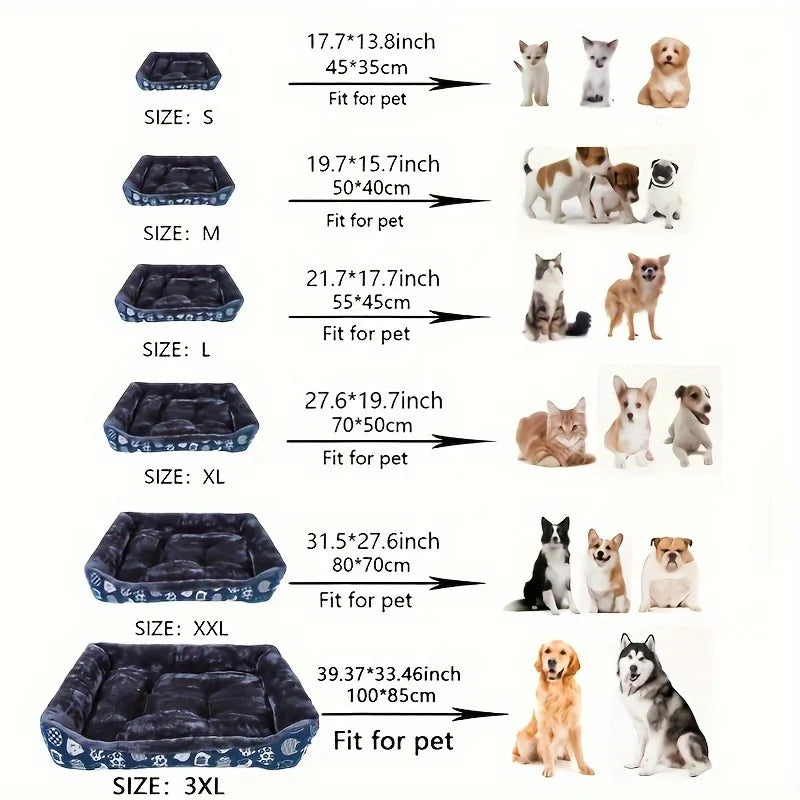 Large Dog Sofa Bed | Orthopedic Pet Couch with Non-Slip Bottom & Removable Washable Cover | Sizes S-XXL