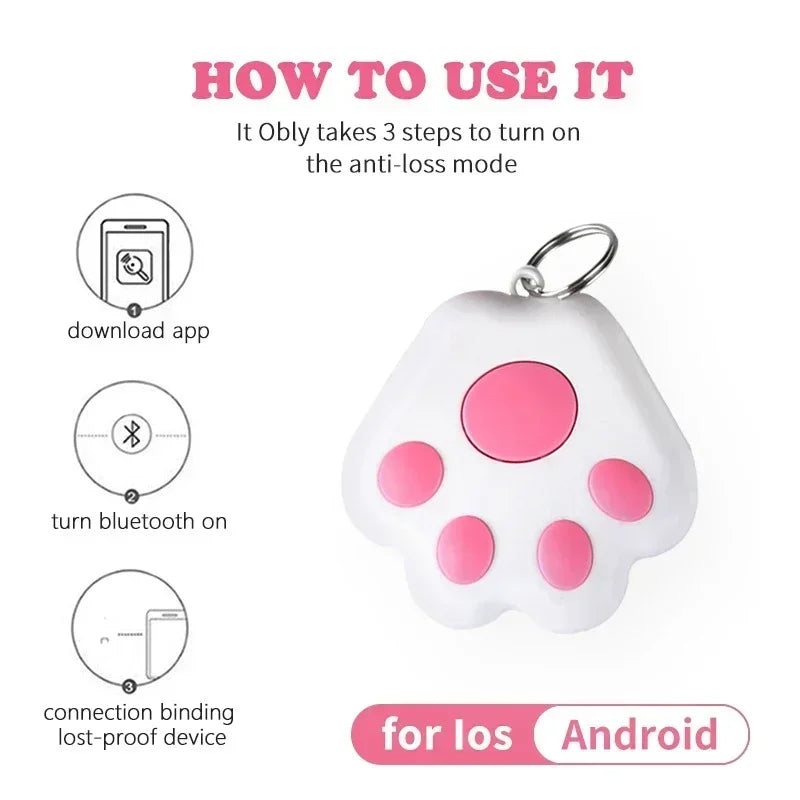 Bluetooth 5.0 Pet GPS Tracker Anti-Lost Device for Dogs and Cats