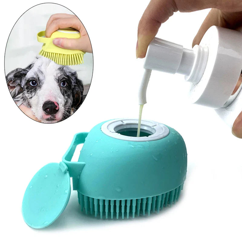 Silicone Dog Bath Brush | Soft Pet Massage & Grooming Tool