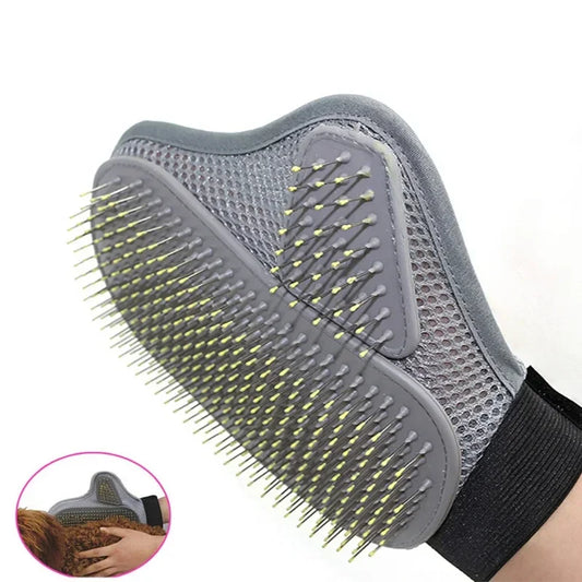 Pet Grooming Glove Hair Removal & Bathing | Dog & Cat Deshedding Brush