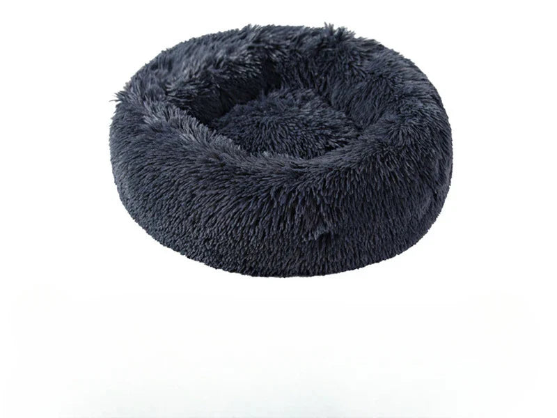 Round Plush Dog Bed | Warm Winter Pet Nest for Cats & Dogs | 40cm-80cm