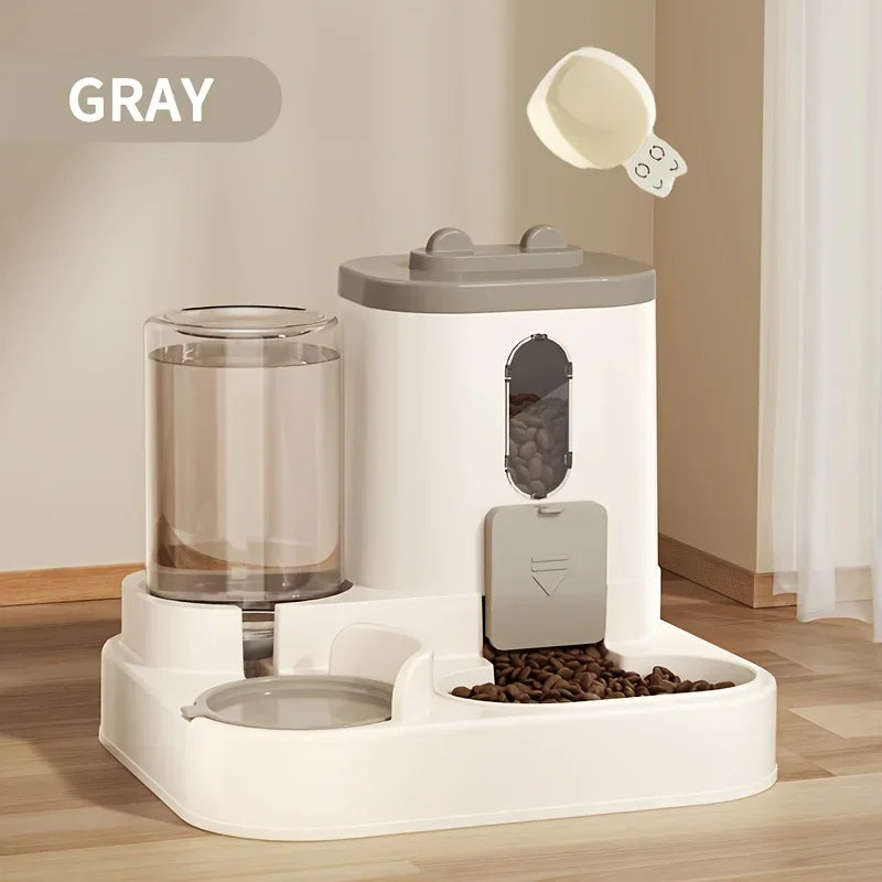 Automatic Pet Food And Water Dispenser | 2-In-1 Gravity Set