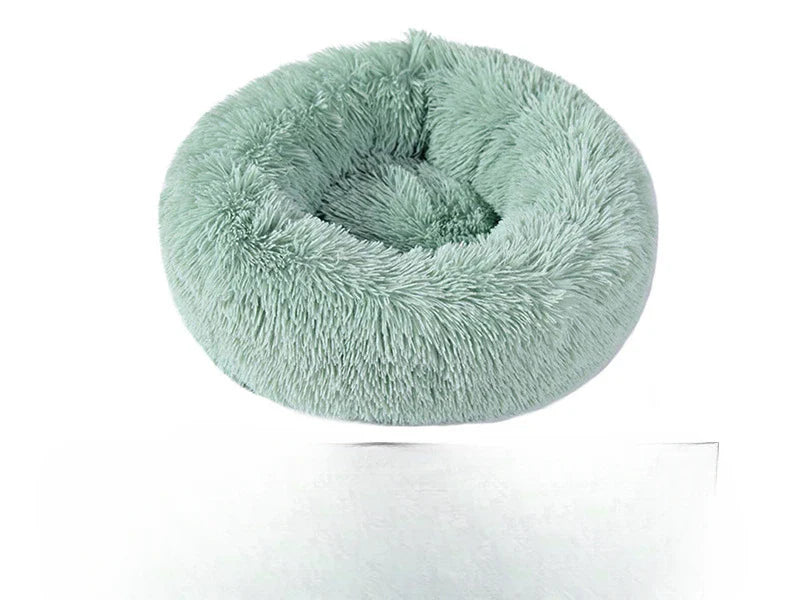 Round Plush Dog Bed | Warm Winter Pet Nest for Cats & Dogs | 40cm-80cm