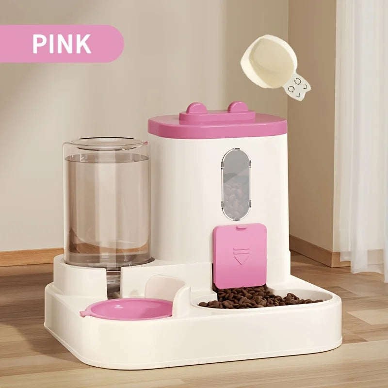 Automatic Pet Food And Water Dispenser | 2-In-1 Gravity Set