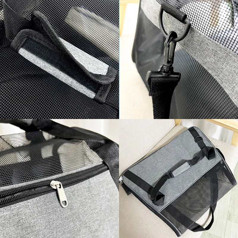 Foldable Pet Carrier Bag, Soft-Sided Travel Tote | Airline Approved S/M/L