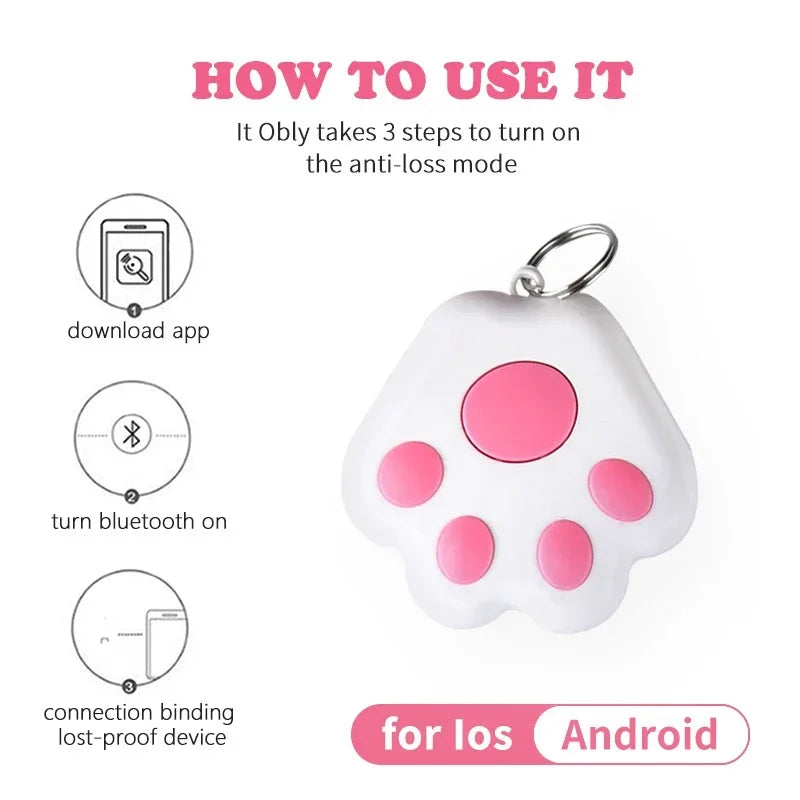 Bluetooth 5.0 Pet GPS Tracker Anti-Lost Device for Dogs and Cats
