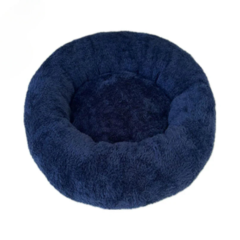 Round Plush Dog Bed | Warm Winter Pet Nest for Cats & Dogs | 40cm-80cm