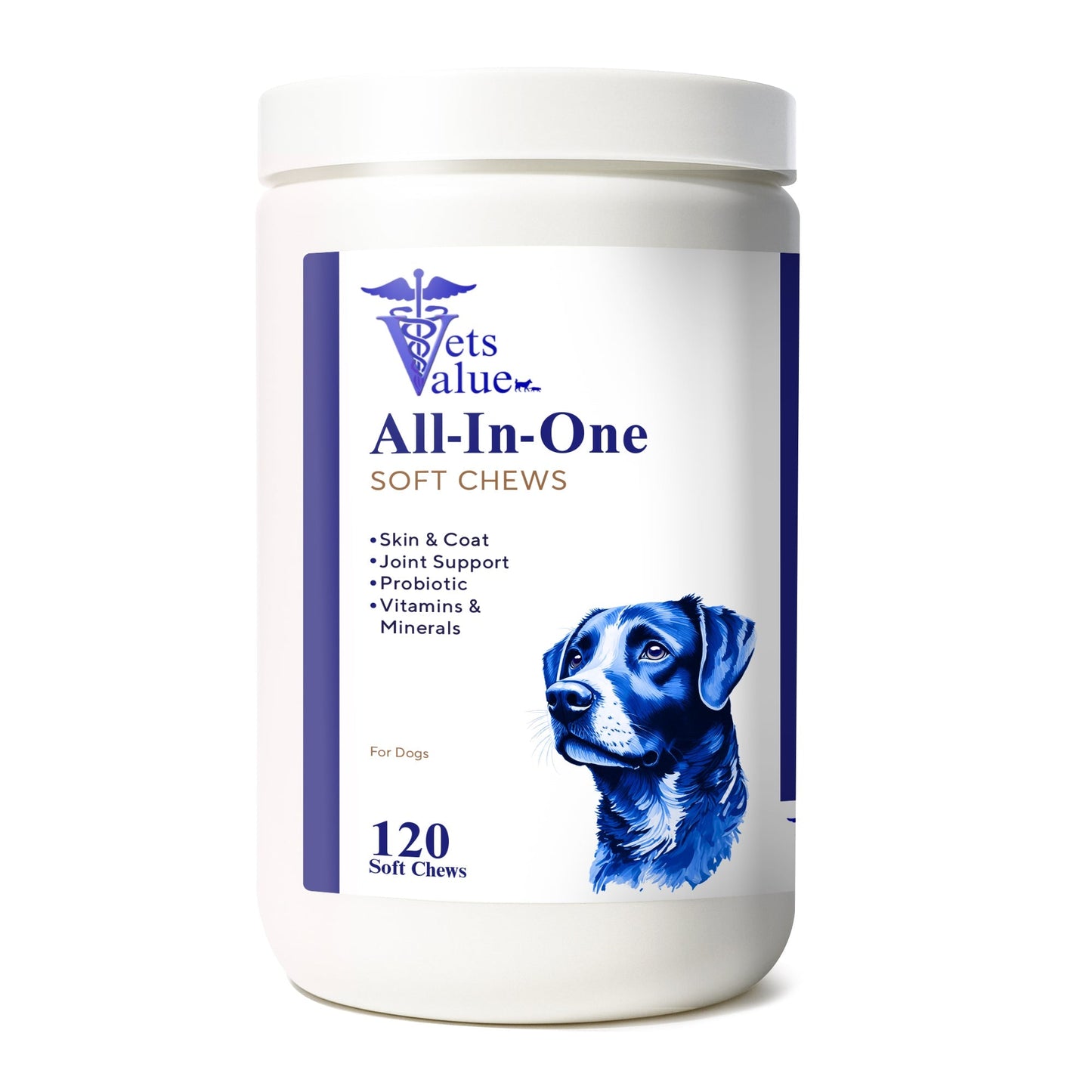 5-in-1 Dog Multivitamin Soft Chews: Advanced Joint, Skin, and Digestive Support for All Breeds