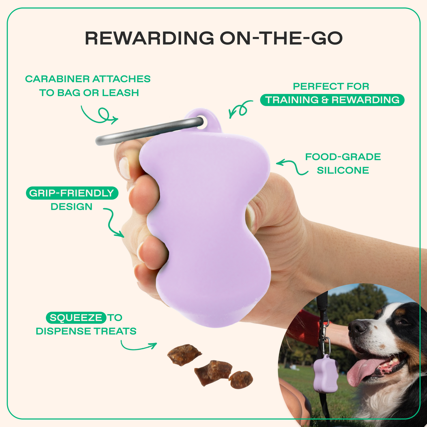 Silicone Dog Treat Dispenser for Training and Walk