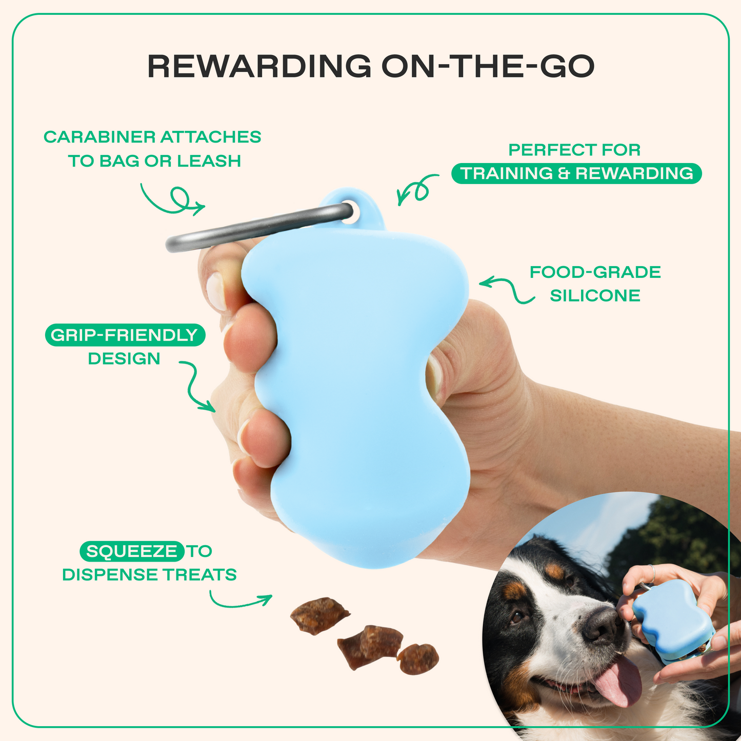 Silicone Dog Treat Dispenser for Training and Walk