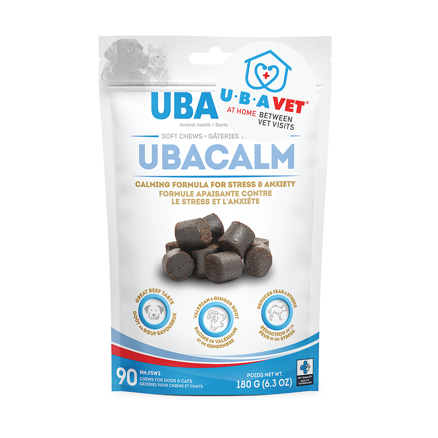 Calming Soft Chews for Dogs & Cats – Beef Flavored Stress Relief Treats