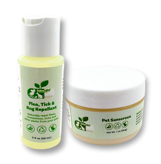 Natural Pet Sunscreen and Bug Repellent Outdoor Safety Kit