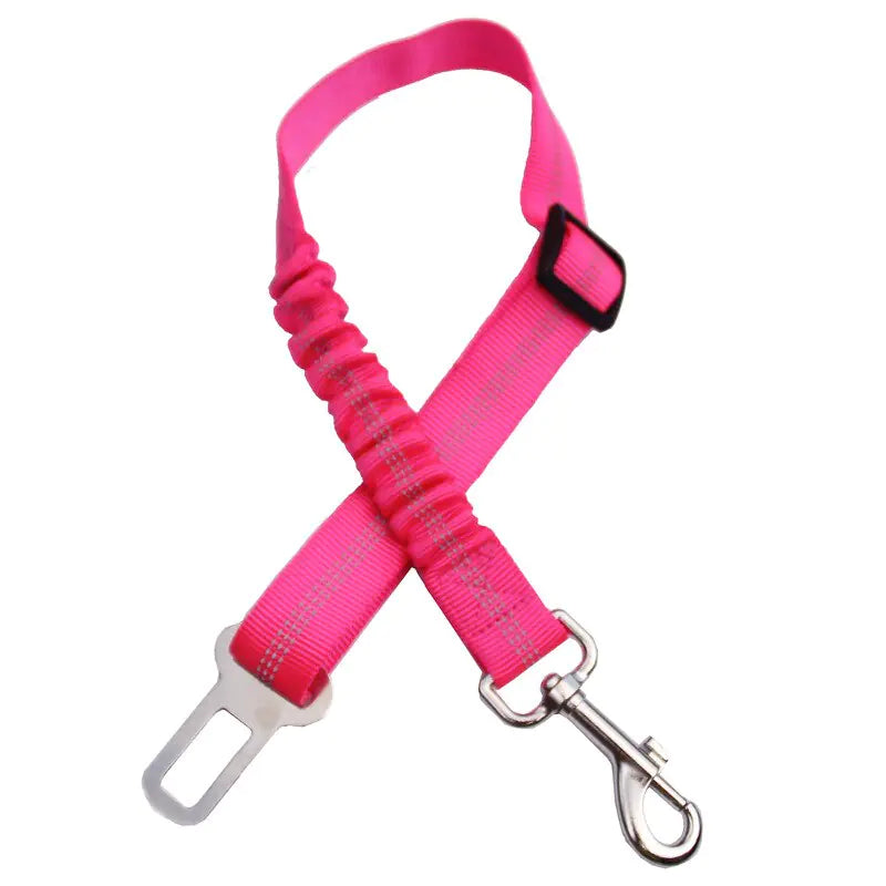 Reflective Dog Car Safety Belt Leash | Night-Visible Vehicle Travel Tether